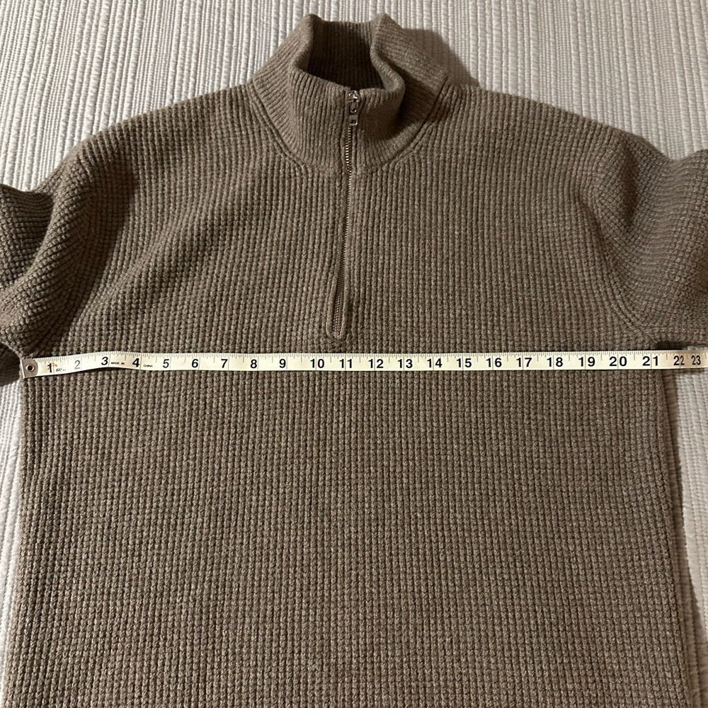 Abercrombie & Fitch soft A&F mens quarter zip waffle knitpullover sweater sz med - Picture 5 of 6